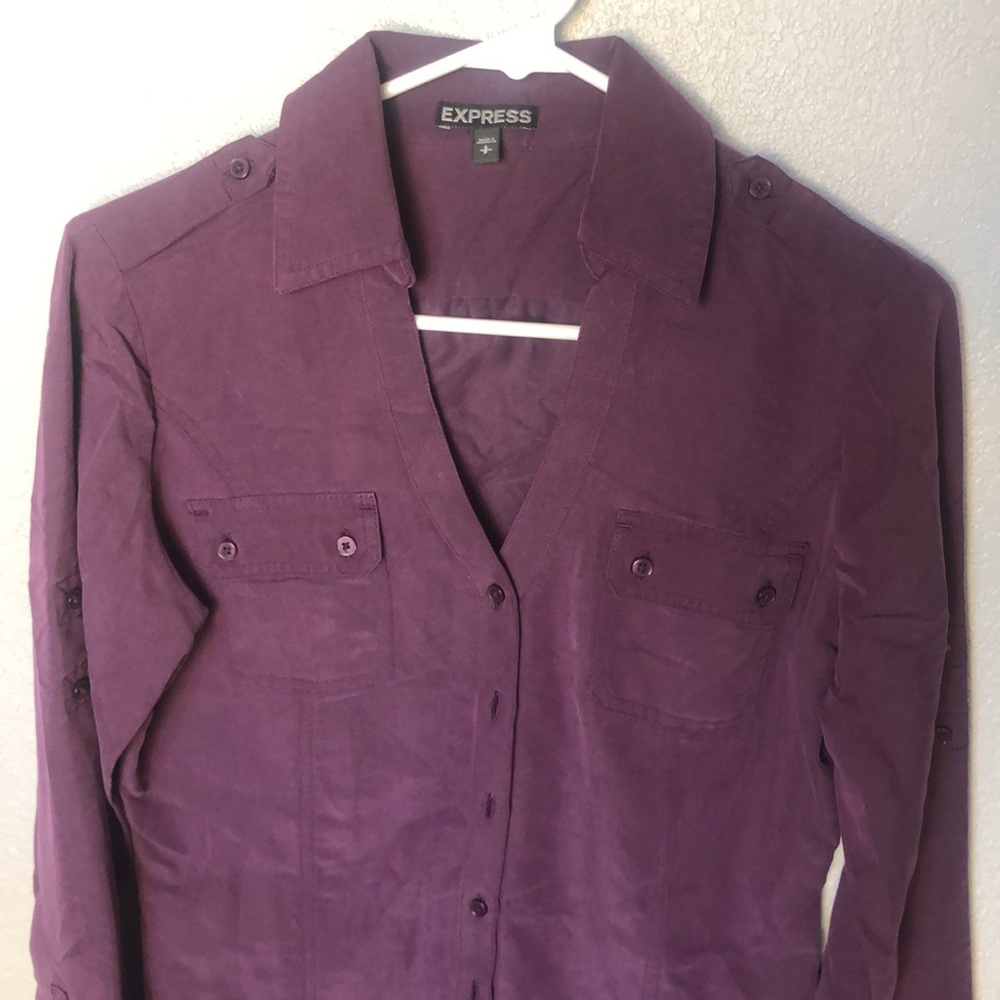 Express Plum Blouse - Picture 3 of 6